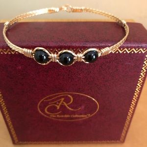 Ronaldo Eclipse Black Onyx Bracelet Gold
